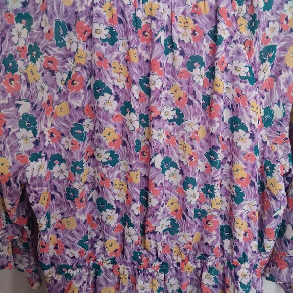 Skies Are Blue Women's M Floral Midi Dress V-neckline, dress flows, party dress - Picture 8 of 13